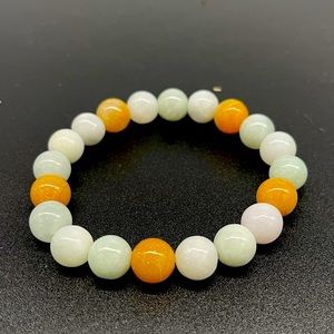 Certified Lucky Jade Stretchy Beads Bracelet